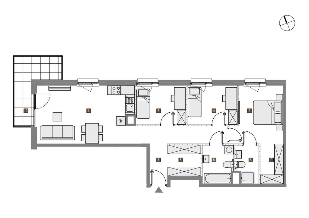4 pokoje, mieszkanie 85,96 m², piętro 3, oferta nr , 36673/3685/OMS, Warszawa, Targówek, Targówek
