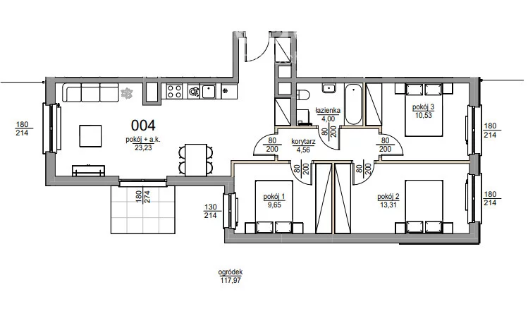 Mieszkanie na sprzedaż, 72,89 m², 4 pokoje, parter, oferta nr 37010/3685/OMS