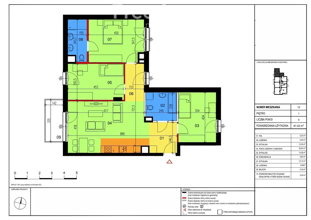 4 pokoje, mieszkanie 87,52 m², piętro 1, oferta nr , 28181/3685/OMS, Warszawa, Wawer, Wawer