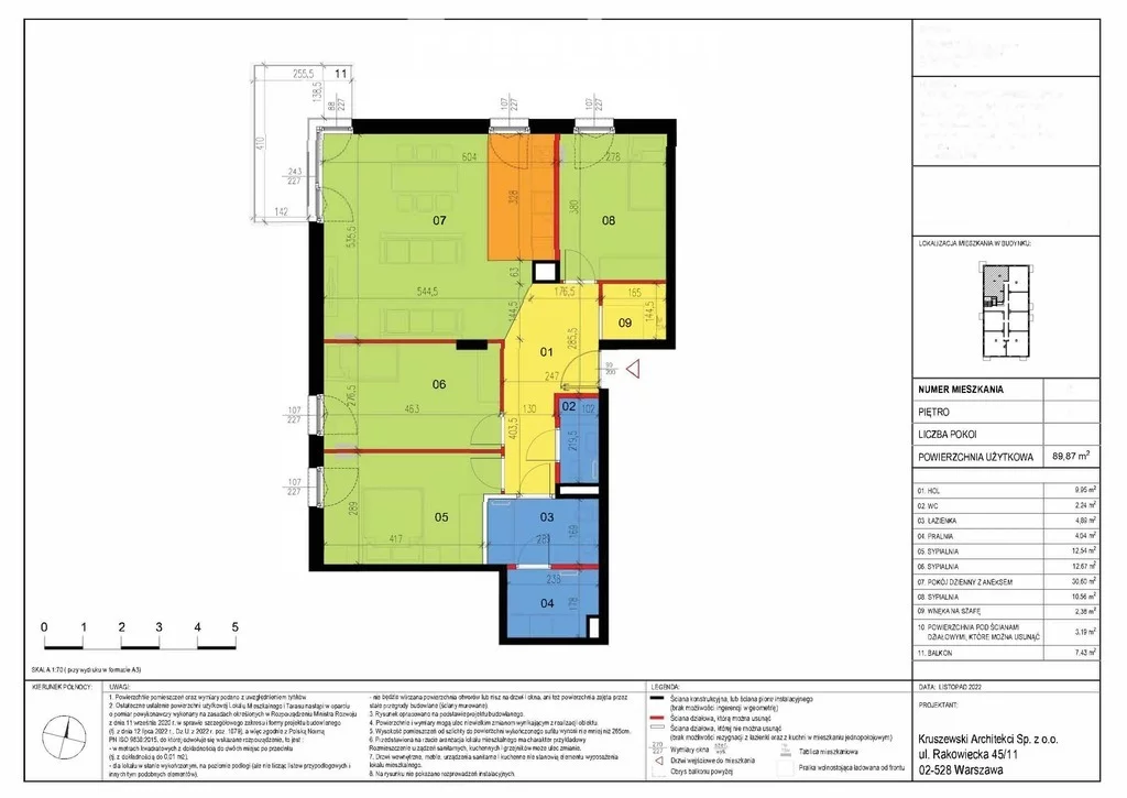 4 pokoje, mieszkanie 89,87 m², piętro 4, oferta nr , 40274/3685/OMS, Warszawa, Wawer, Wawer