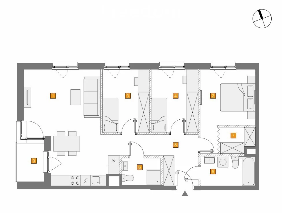 4 pokoje, mieszkanie 80,13 m², piętro 4, oferta nr , 34019/3685/OMS, Warszawa, Włochy, Włochy