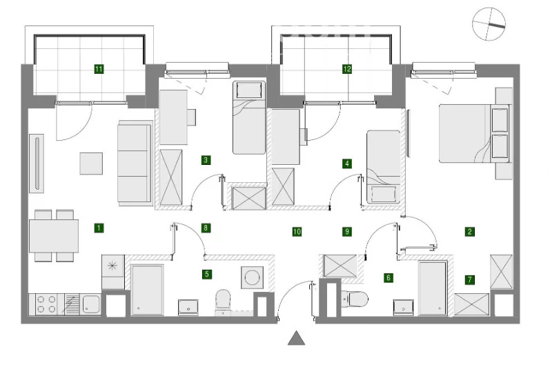 Mieszkanie na sprzedaż, 75,01 m², 4 pokoje, 6 piętro, oferta nr 34220/3685/OMS