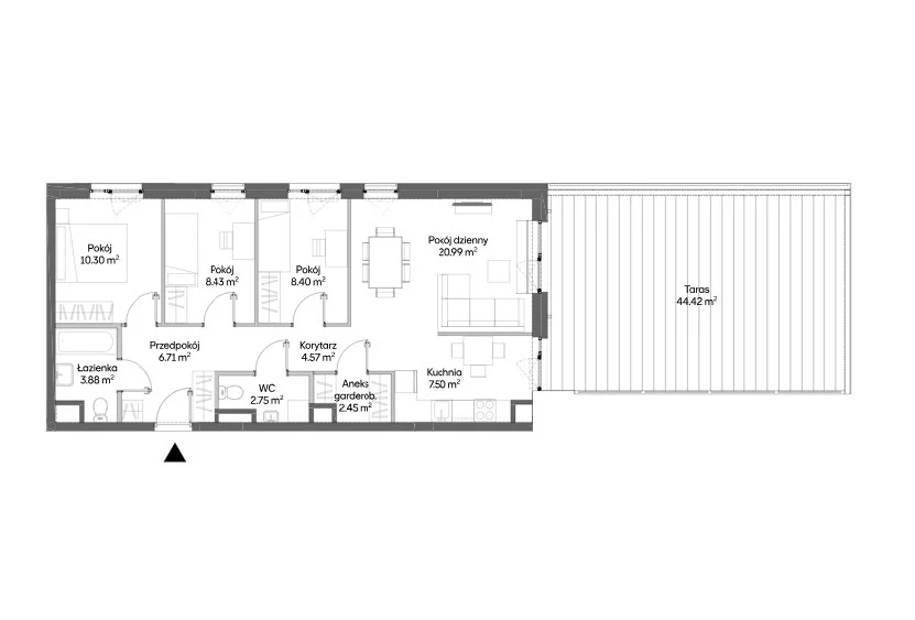 Mieszkanie na sprzedaż, 75,71 m², 4 pokoje, 3 piętro, oferta nr 37080/3685/OMS