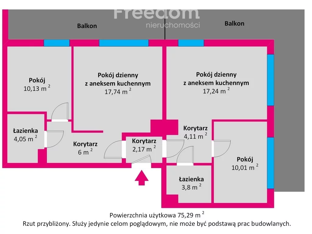 4 pokoje, mieszkanie 75,29 m², piętro 2, oferta nr , 39371/3685/OMS, Gdańsk, Ujeścisko-Łostowice, Ujeścisko, Wielkopolska