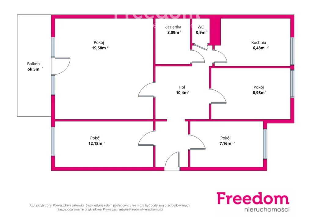 4 pokoje, mieszkanie 68,68 m², piętro 2, oferta nr , 38051/3685/OMS, Pruszcz Gdański, gen. Władysława Sikorskiego