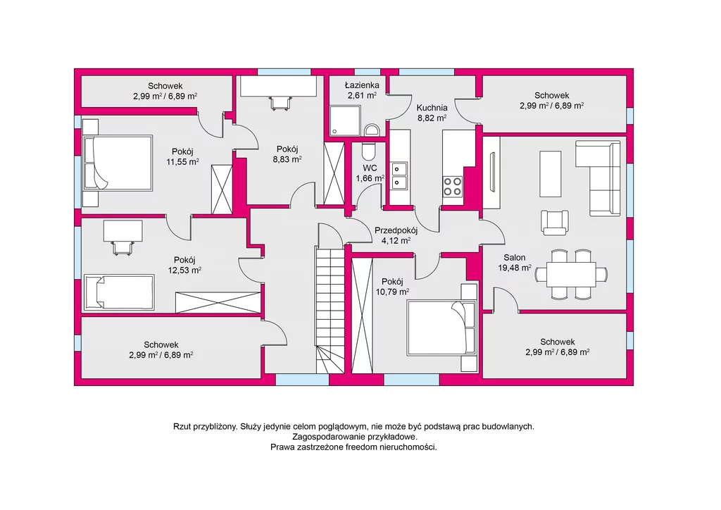 Mieszkanie pięciopokojowe 105,60 m², Mrągowo, Sprzedaż