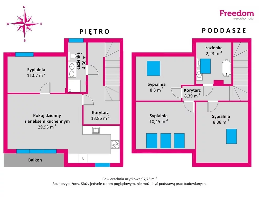 5 pokoi, mieszkanie 98,00 m², piętro 1, oferta nr , 40182/3685/OMS, Dębogórze, Sezamkowa