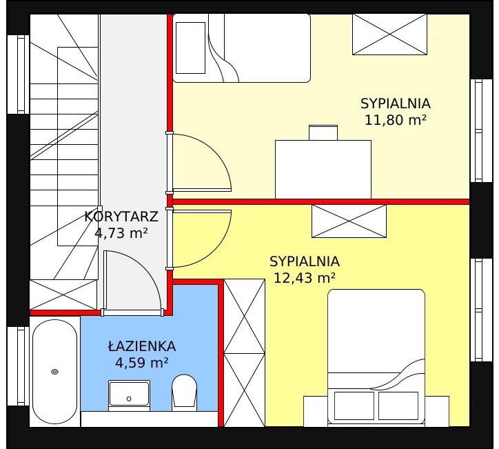 Dom 71,00 m², oferta nr 33B, Osiedle Kwiatów, Nowa Wola, ul. Hiacyntów