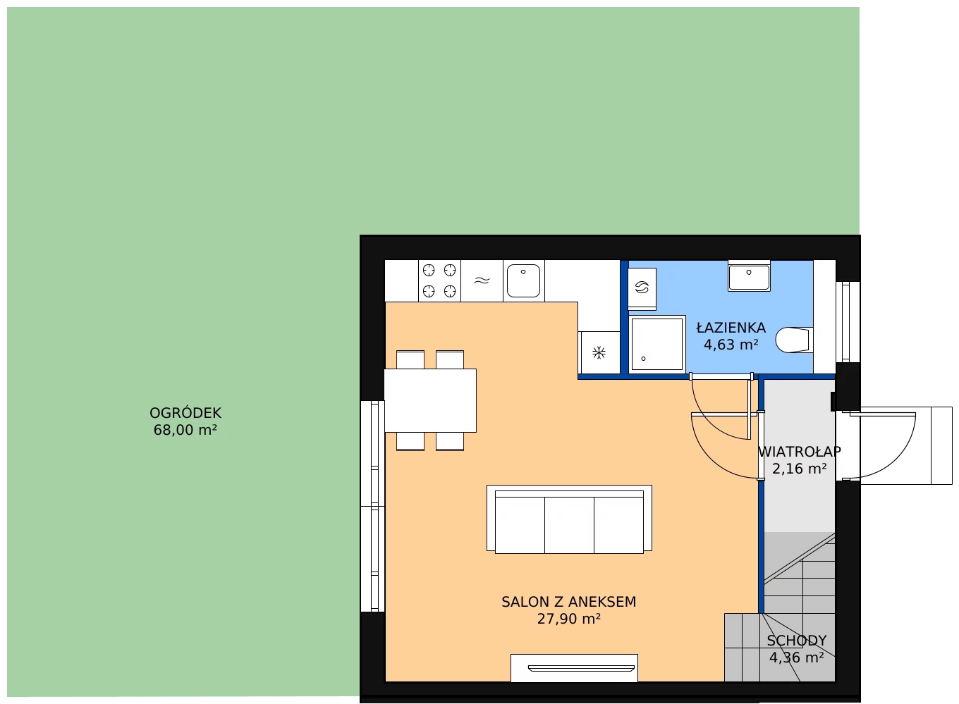 Zalety domu 71 m², 46B