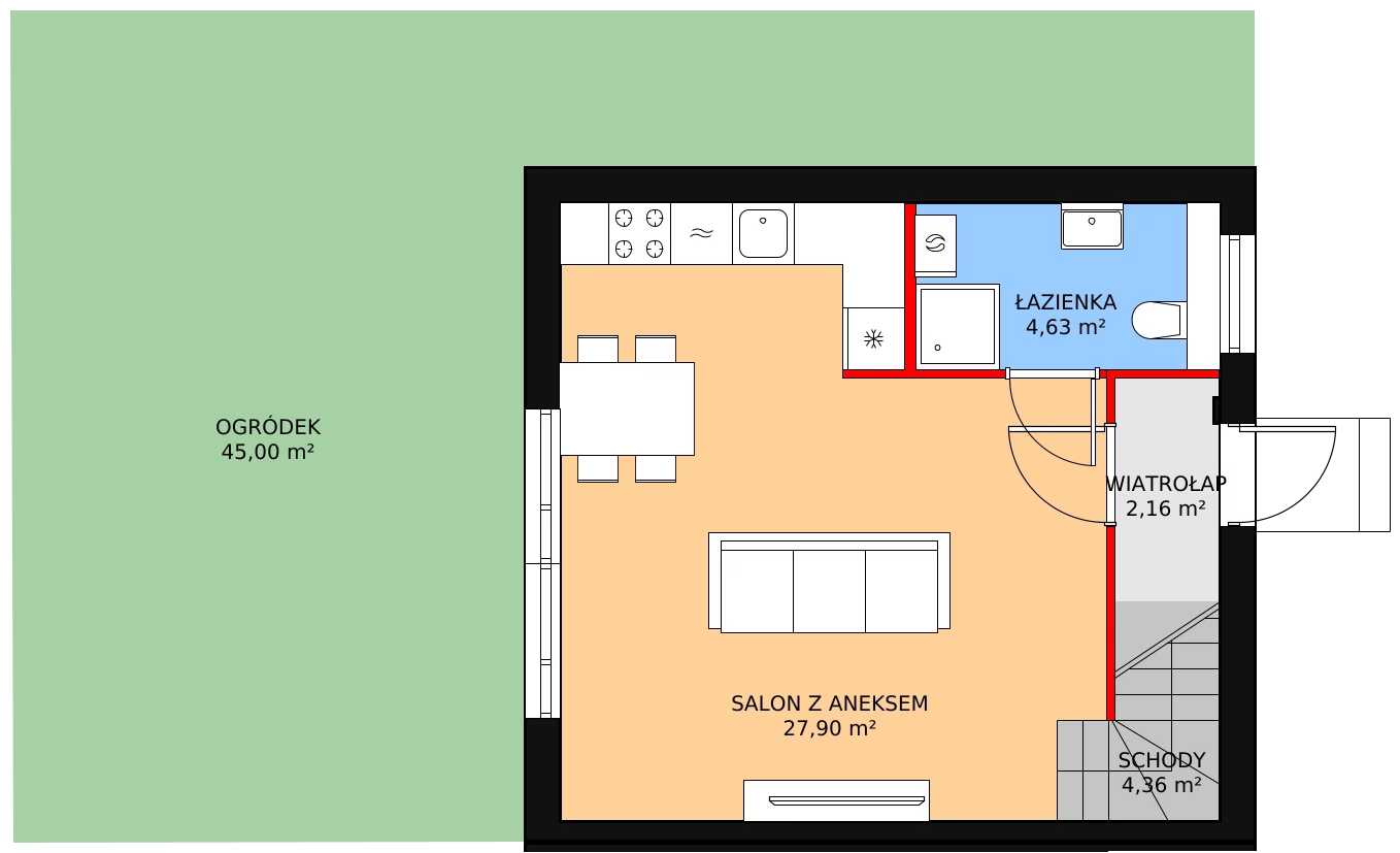 Dom 71,00 m², oferta nr 48B, Osiedle Kwiatów, Nowa Wola, ul. Hiacyntów