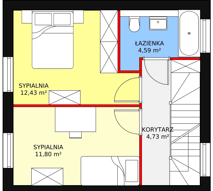 Dom 71,00 m², oferta nr 48B, Osiedle Kwiatów, Nowa Wola, ul. Hiacyntów