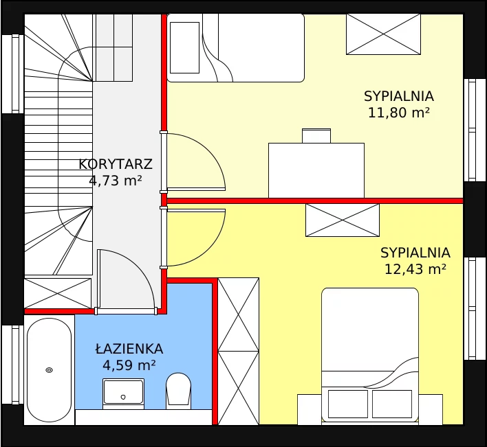 Dom 71,07 m², oferta nr 29B, Osiedle Kwiatów etap III, Nowa Wola, ul. Hiacyntów