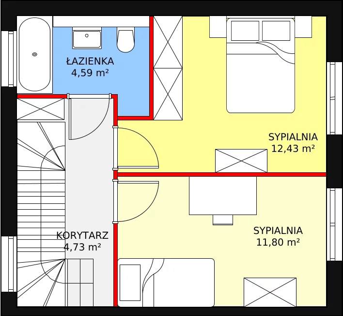 Dom 71,07 m², oferta nr 30A, Osiedle Kwiatów etap III, Nowa Wola, ul. Hiacyntów