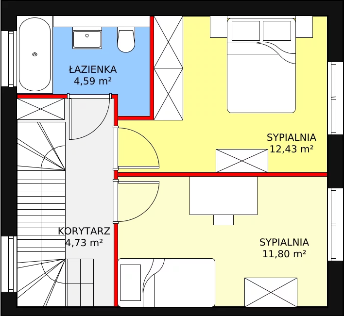 Dom 71,07 m², oferta nr 31A, Osiedle Kwiatów etap III, Nowa Wola, ul. Hiacyntów