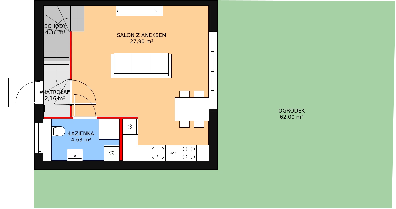 Dom 71,07 m², oferta nr 35B, Osiedle Kwiatów etap III, Nowa Wola, ul. Hiacyntów