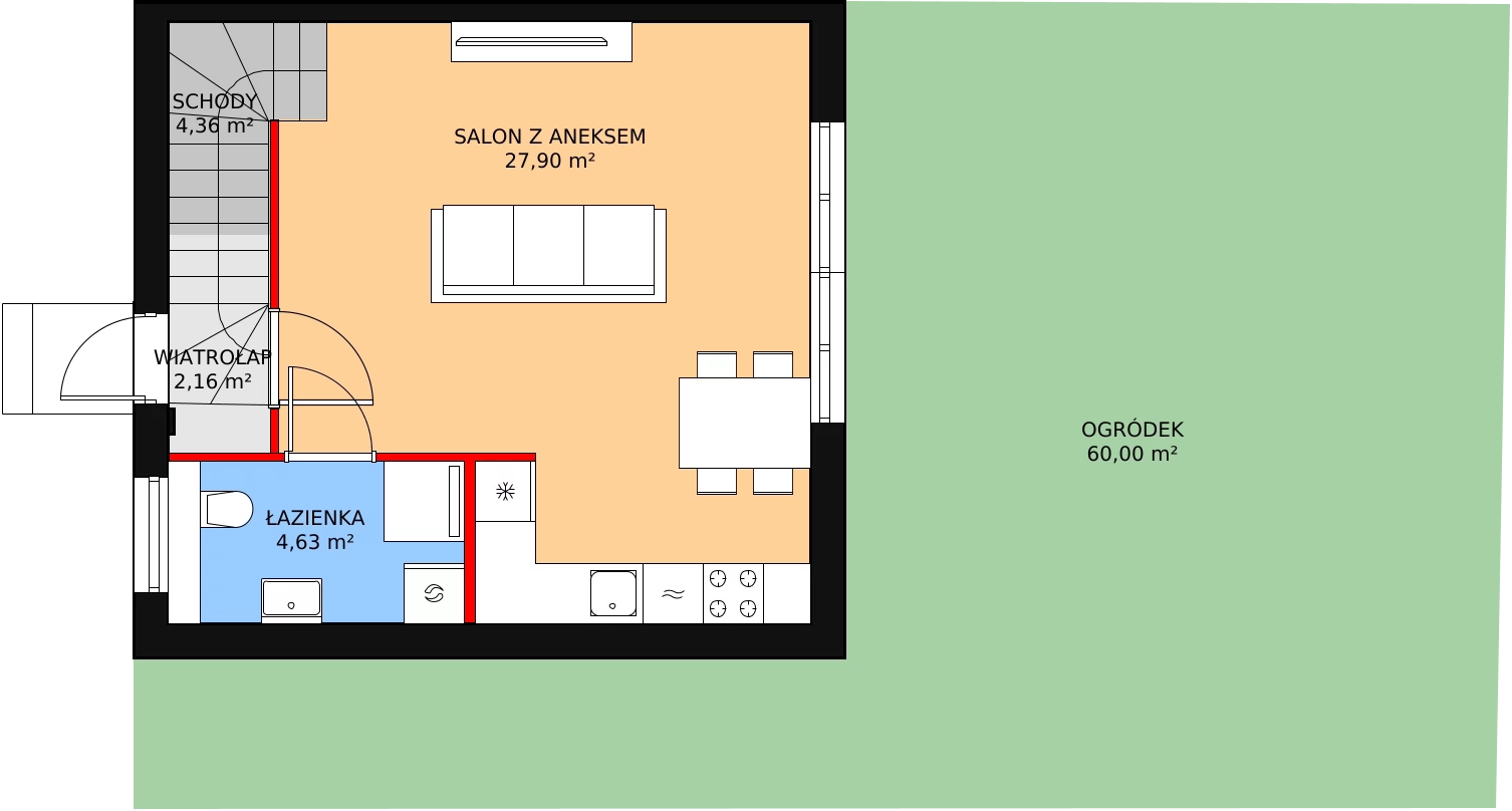 Dom 71,07 m², oferta nr 36B, Osiedle Kwiatów etap III, Nowa Wola, ul. Hiacyntów