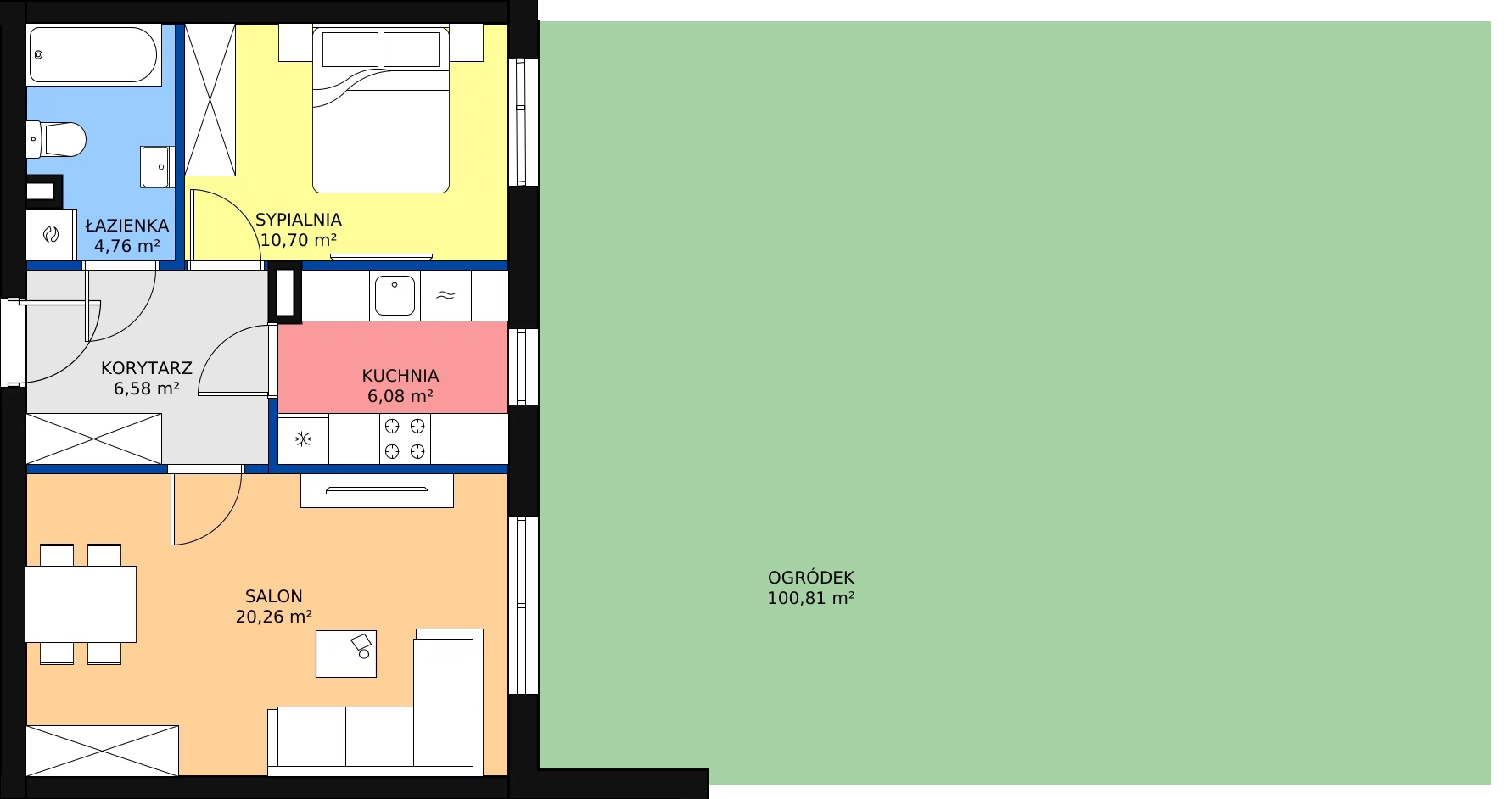 Zalety mieszkania 50.07 m², 30