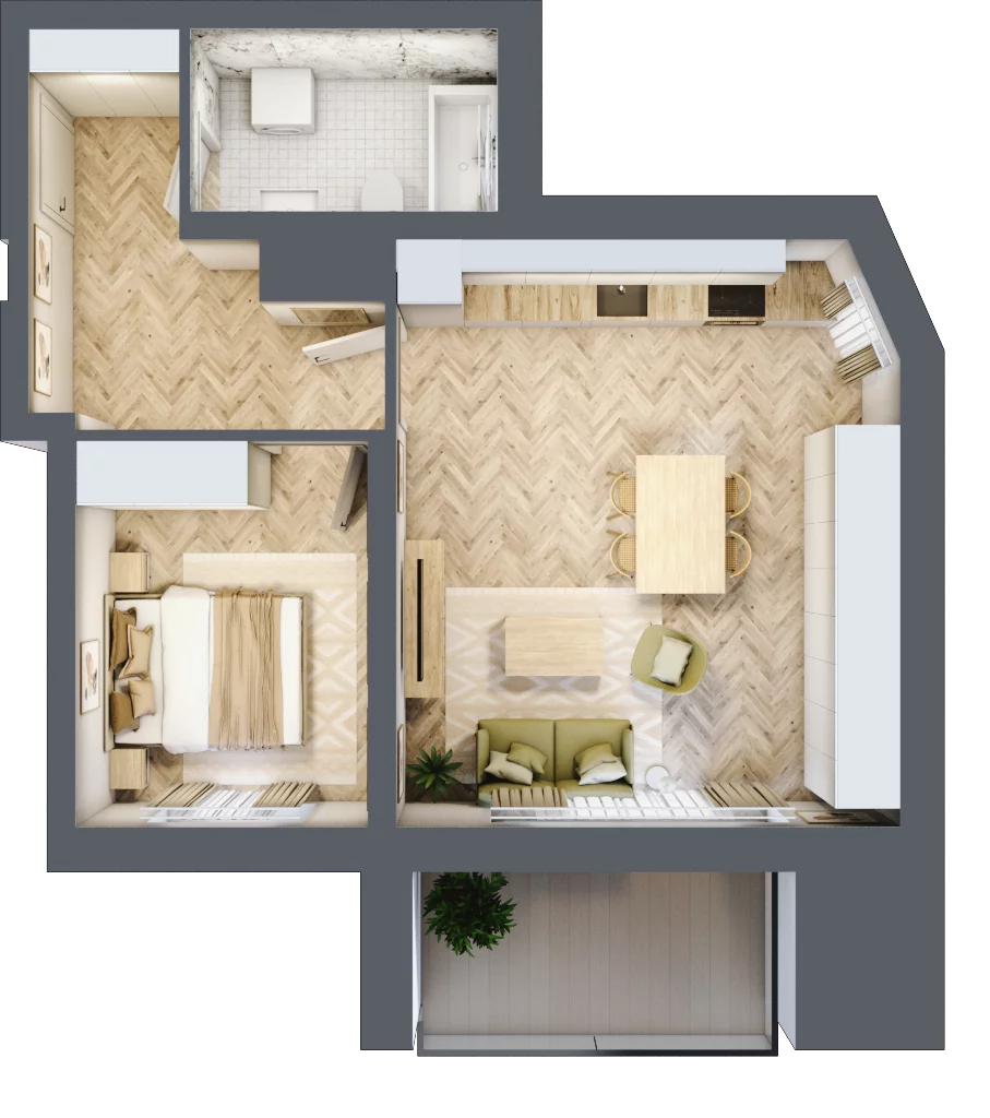 2 pokoje, apartament 48,60 m², piętro 1, oferta nr 10, Ornament, Szczecin, Śródmieście, Nowe Miasto, ul. Powstańców Wielkopolskich 100