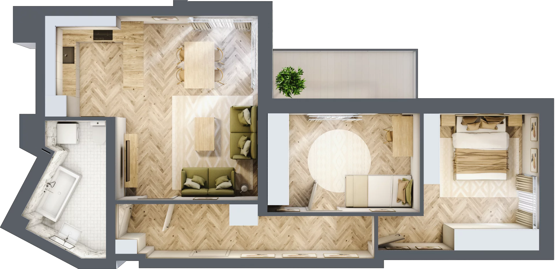 3 pokoje, apartament 69,86 m², piętro 2, oferta nr 20, Ornament, Szczecin, Śródmieście, Nowe Miasto, ul. Powstańców Wielkopolskich 100