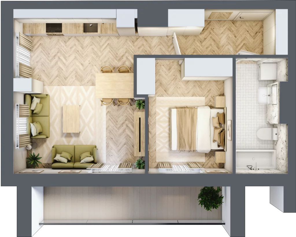 2 pokoje, apartament 47,30 m², piętro 4, oferta nr 37, Ornament, Szczecin, Śródmieście, Nowe Miasto, ul. Powstańców Wielkopolskich 100