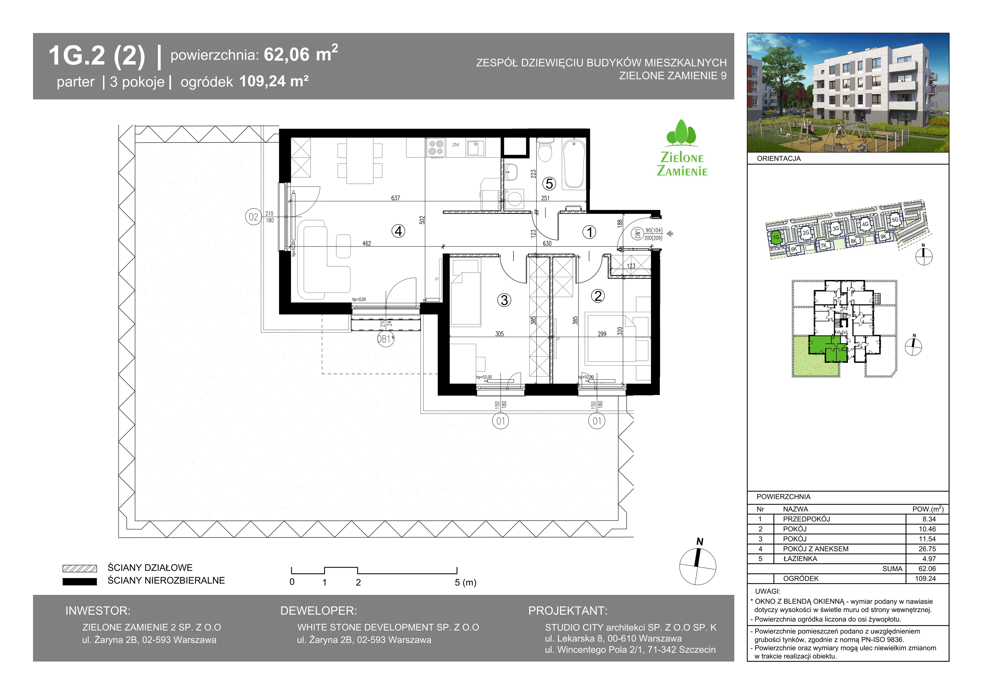 3 pokoje, mieszkanie 62,06 m², parter, oferta nr 2, Zielone Zamienie IX, Zamienie, ul. Czekoladowa