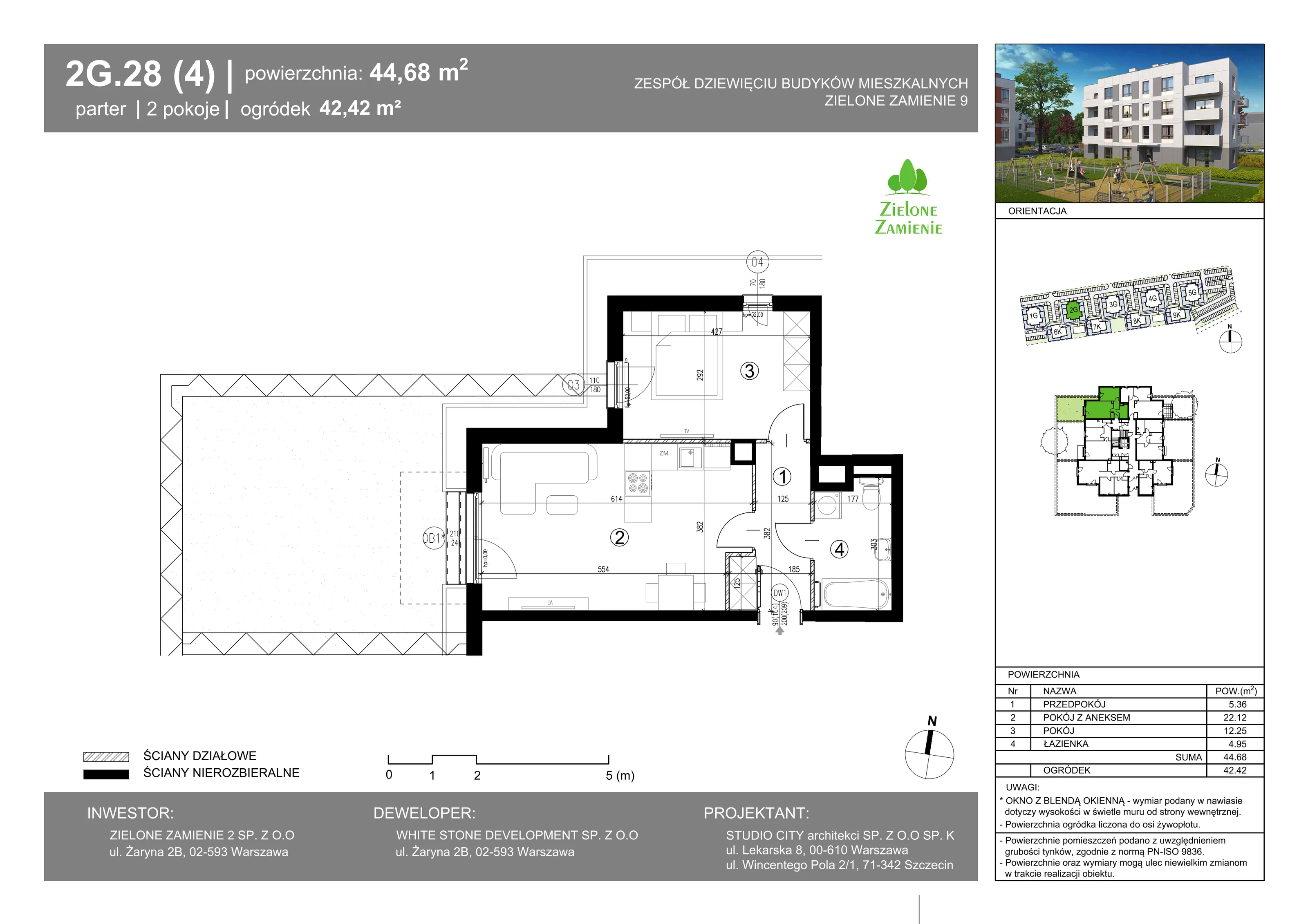 Mieszkanie 44,68 m², parter, oferta nr 28, Zielone Zamienie IX, Zamienie, ul. Czekoladowa