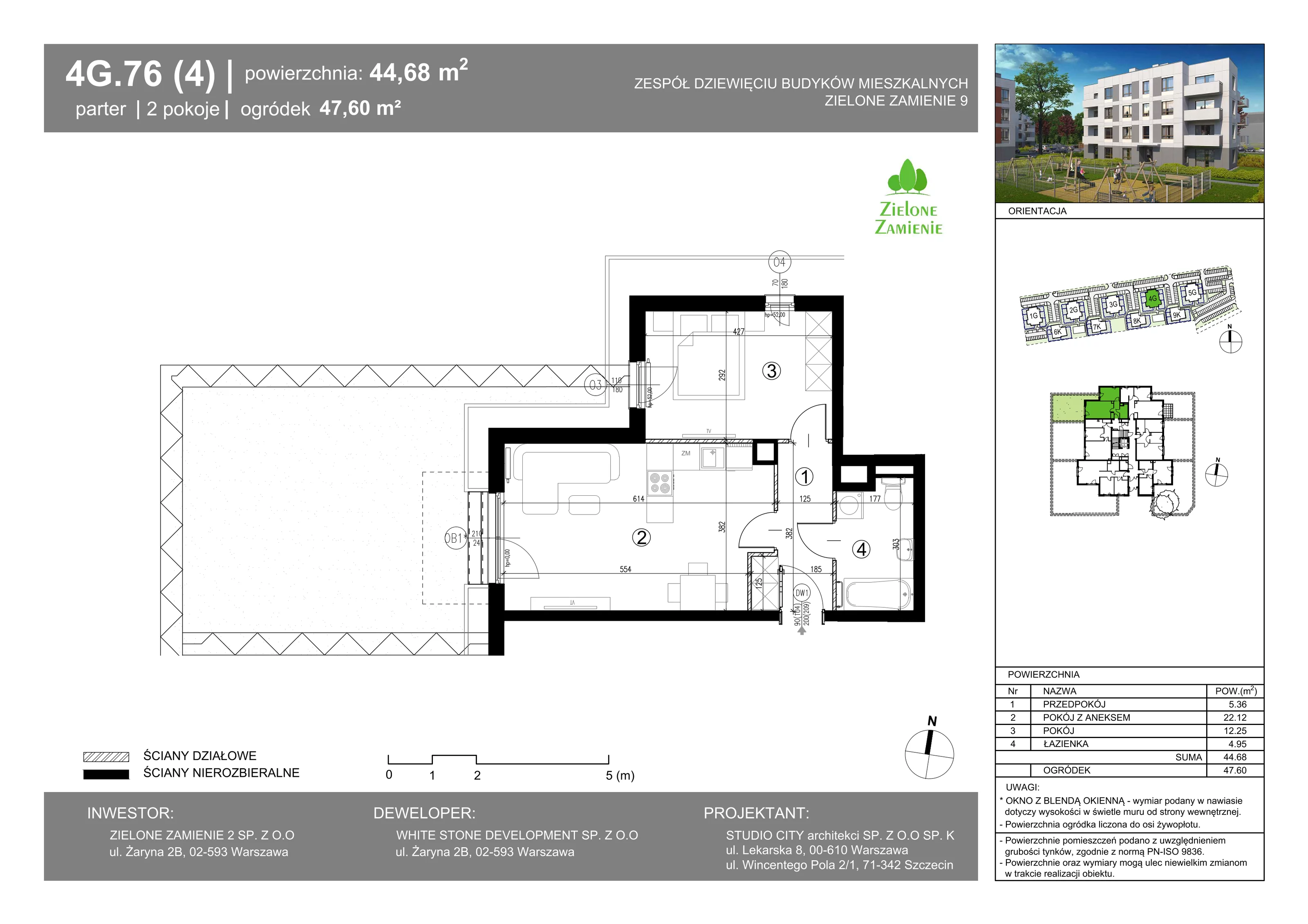 Mieszkanie 44,68 m², parter, oferta nr 76, Zielone Zamienie IX, Zamienie, ul. Czekoladowa