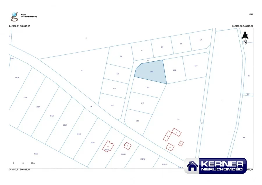 Działka na sprzedaż, 1 335,00 m², oferta nr 25936/KRN/DZS-25993