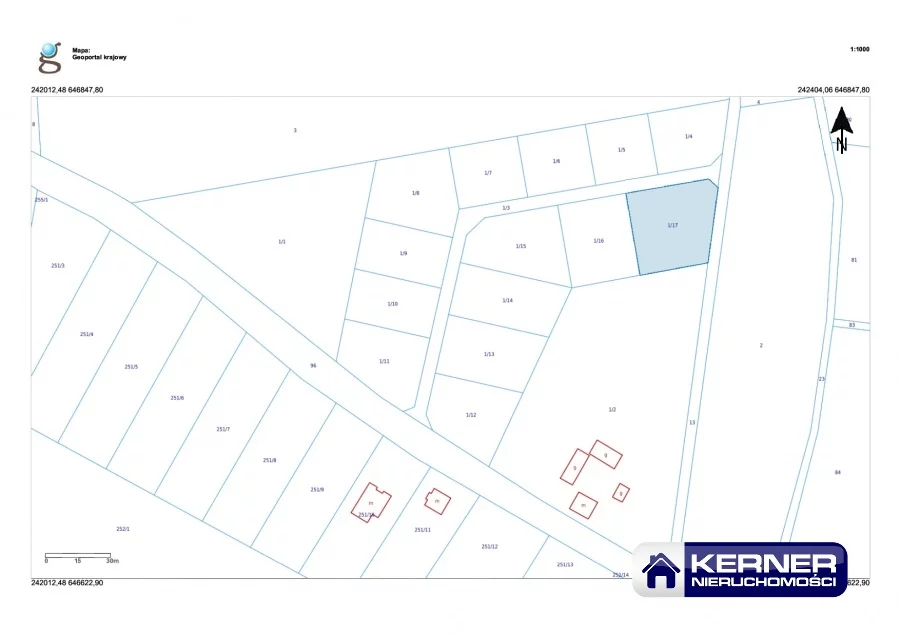 Działka na sprzedaż, 1 472,00 m², oferta nr 26001/KRN/DZS-26058