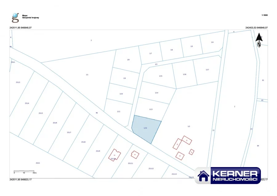 Działka na sprzedaż, 1 189,00 m², oferta nr 25996/KRN/DZS-26053