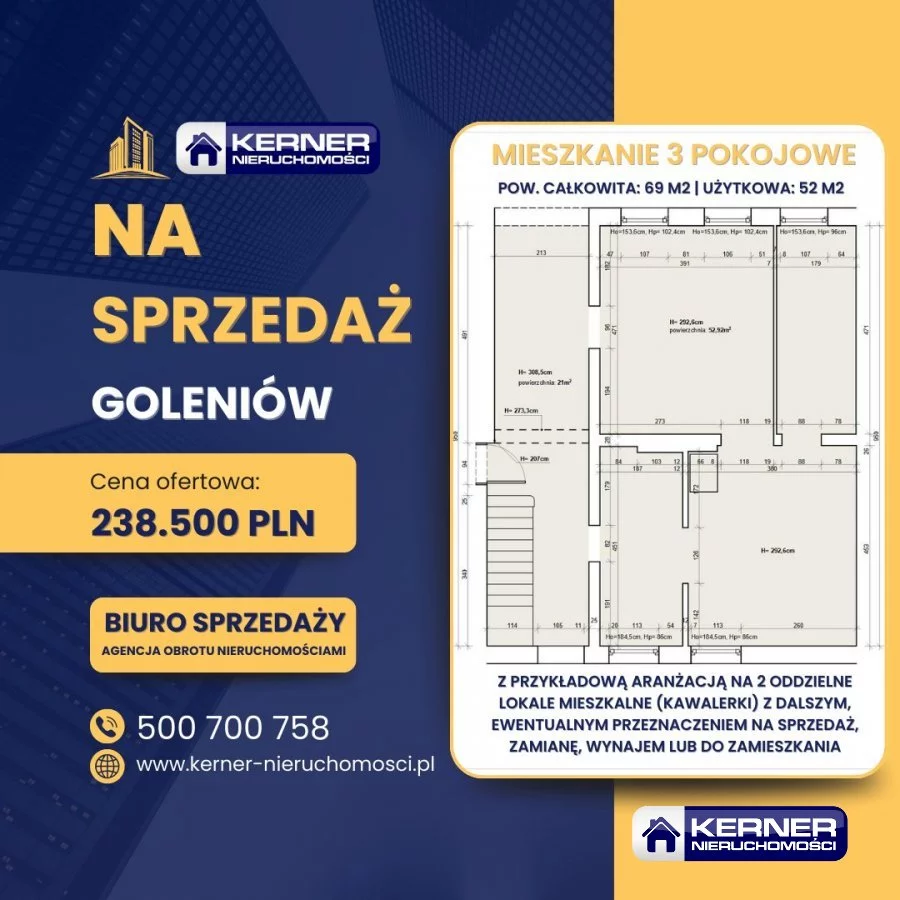 Mieszkanie 69,13 m², parter, oferta nr , 26058/KRN/MS-26115, Goleniów-idx