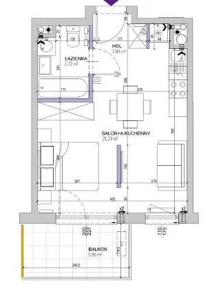 Mieszkanie jednopokojowe 29,00 m², Warszawa, Mokotów, Bokserska, Sprzedaż