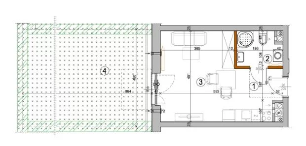 Mieszkanie jednopokojowe 25,62 m², Warszawa, Rembertów, Chełmżyńska, Sprzedaż