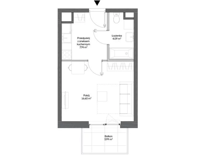 Mieszkanie 28,00 m², piętro 2, oferta nr , 101830, Warszawa, Włochy, Włochy, Fajansowa-idx