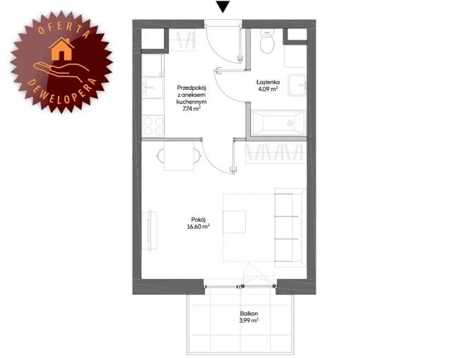 1 pokój, mieszkanie 28,00 m², piętro 3, oferta nr , 103136, Warszawa, Włochy, Włochy, Fajansowa