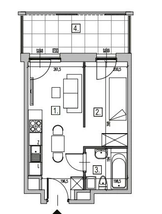 Mieszkanie jednopokojowe 27,00 m², Warszawa, Włochy, Krakowiaków, Sprzedaż