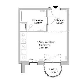 Mieszkanie jednopokojowe 27,00 m², Warszawa, Wola, Marcina Kasprzaka, Sprzedaż