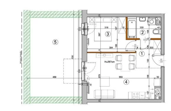 Mieszkanie dwupokojowe 38,63 m², Warszawa, Rembertów, Chełmżyńska, Sprzedaż