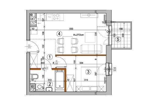 2 pokoje, mieszkanie 35,38 m², piętro 3, oferta nr , 103813, Warszawa, Rembertów, Rembertów, Chełmżyńska