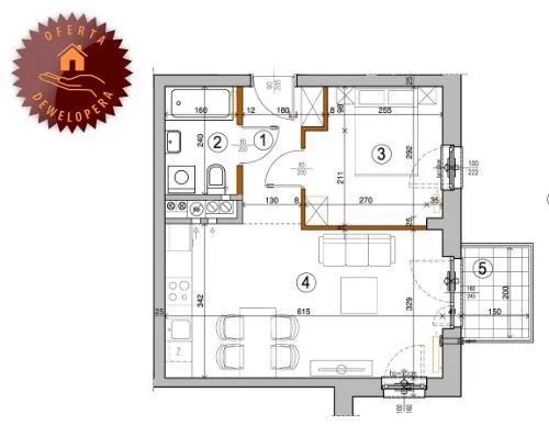 2 pokoje, mieszkanie 37,05 m², piętro 3, oferta nr , 105382, Warszawa, Rembertów, Rembertów, Chełmżyńska