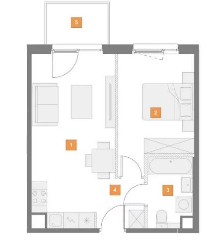 Mieszkanie dwupokojowe 39,00 m², Warszawa, Mokotów, Czerniakowska, Sprzedaż