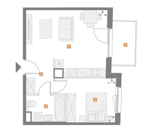 Mieszkanie dwupokojowe 41,00 m², Warszawa, Mokotów, Czerniakowska, Sprzedaż