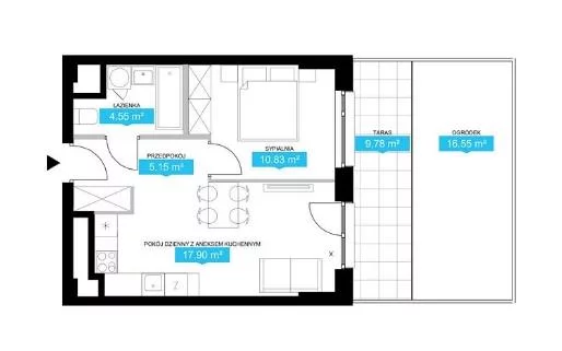 2 pokoje, mieszkanie 39,00 m², parter, oferta nr , 103025, Warszawa, Wola, Wola, Juliana Konstantego Ordona