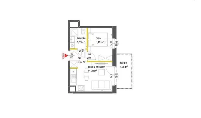 Mieszkanie dwupokojowe 27,00 m², Warszawa, Włochy, Łopuszańska, Sprzedaż