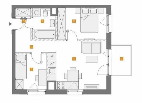 Mieszkanie dwupokojowe 44,00 m², Warszawa, Włochy, Popularna, Sprzedaż