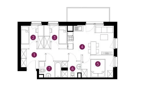 2 pokoje, mieszkanie 55,00 m², piętro 1, oferta nr , 103668, Warszawa, Ursus, Ursus, Posag 7 Panien
