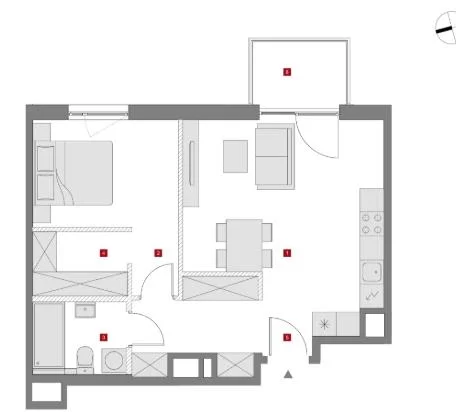 Mieszkanie dwupokojowe 50,00 m², Warszawa, Ursus, Ryżowa, Sprzedaż