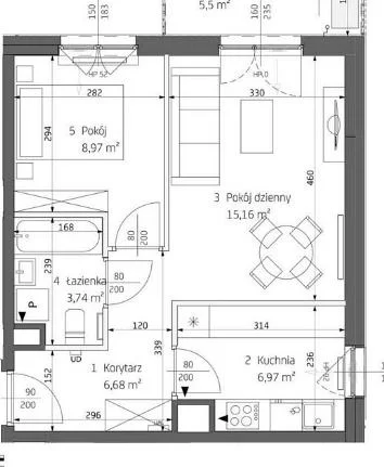 Mieszkanie dwupokojowe 41,53 m², Warszawa, Bemowo, Szeligowska, Sprzedaż