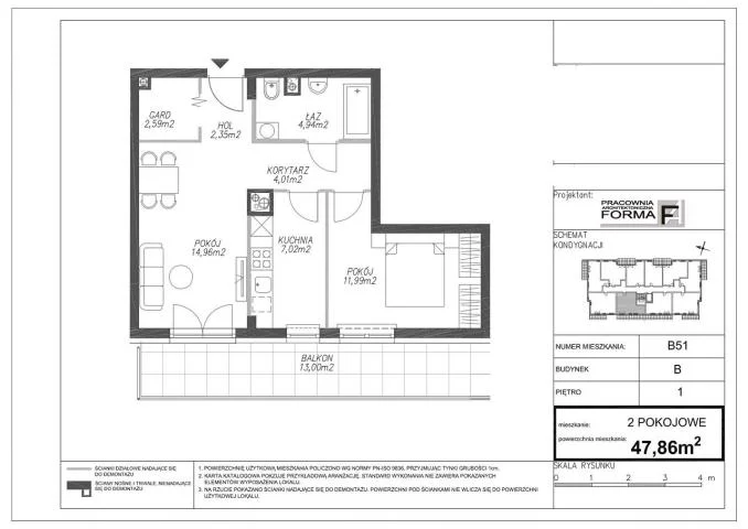 2 pokoje, mieszkanie 48,00 m², piętro 2, oferta nr , 103775, Warszawa, Wawer, Wawer, Zwoleńska