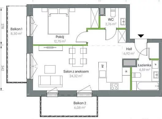 Mieszkanie trzypokojowe 51,00 m², Warszawa, Targówek, Budowlana, Sprzedaż